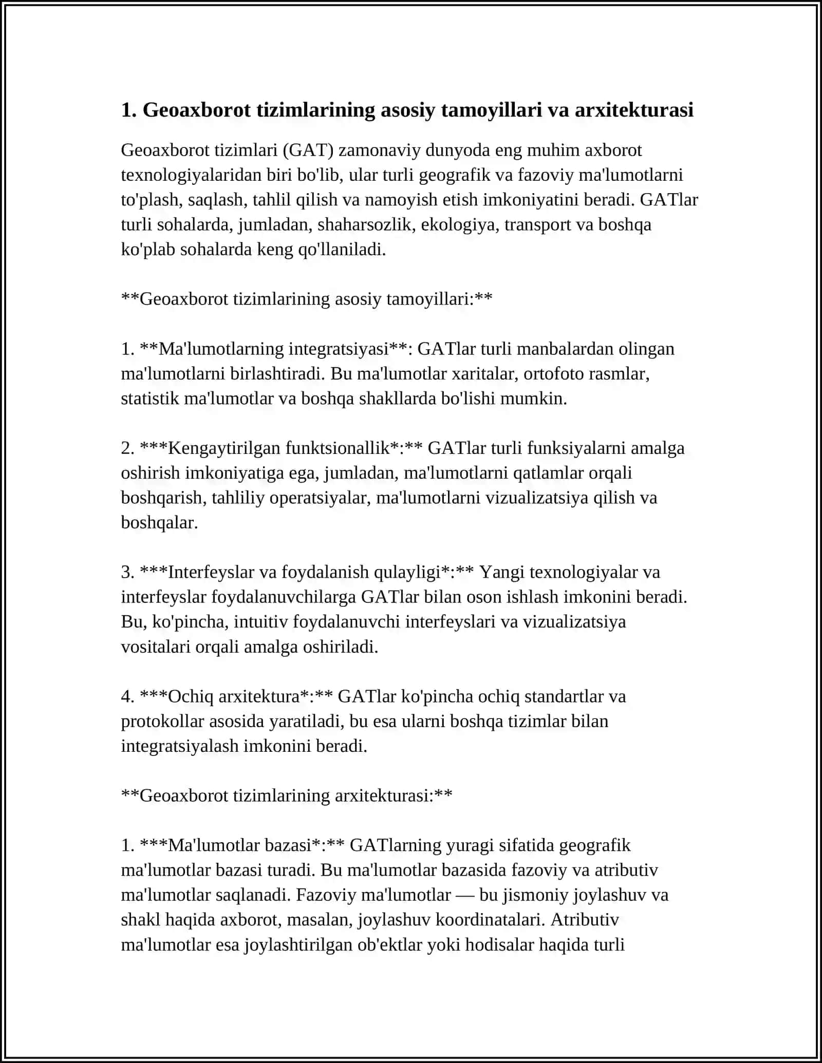 GEOAXBOROT TIZIMLARI VA ULARNI ELEKTRON HUKUMAT TIZIMIDAGI OʻRNI 4