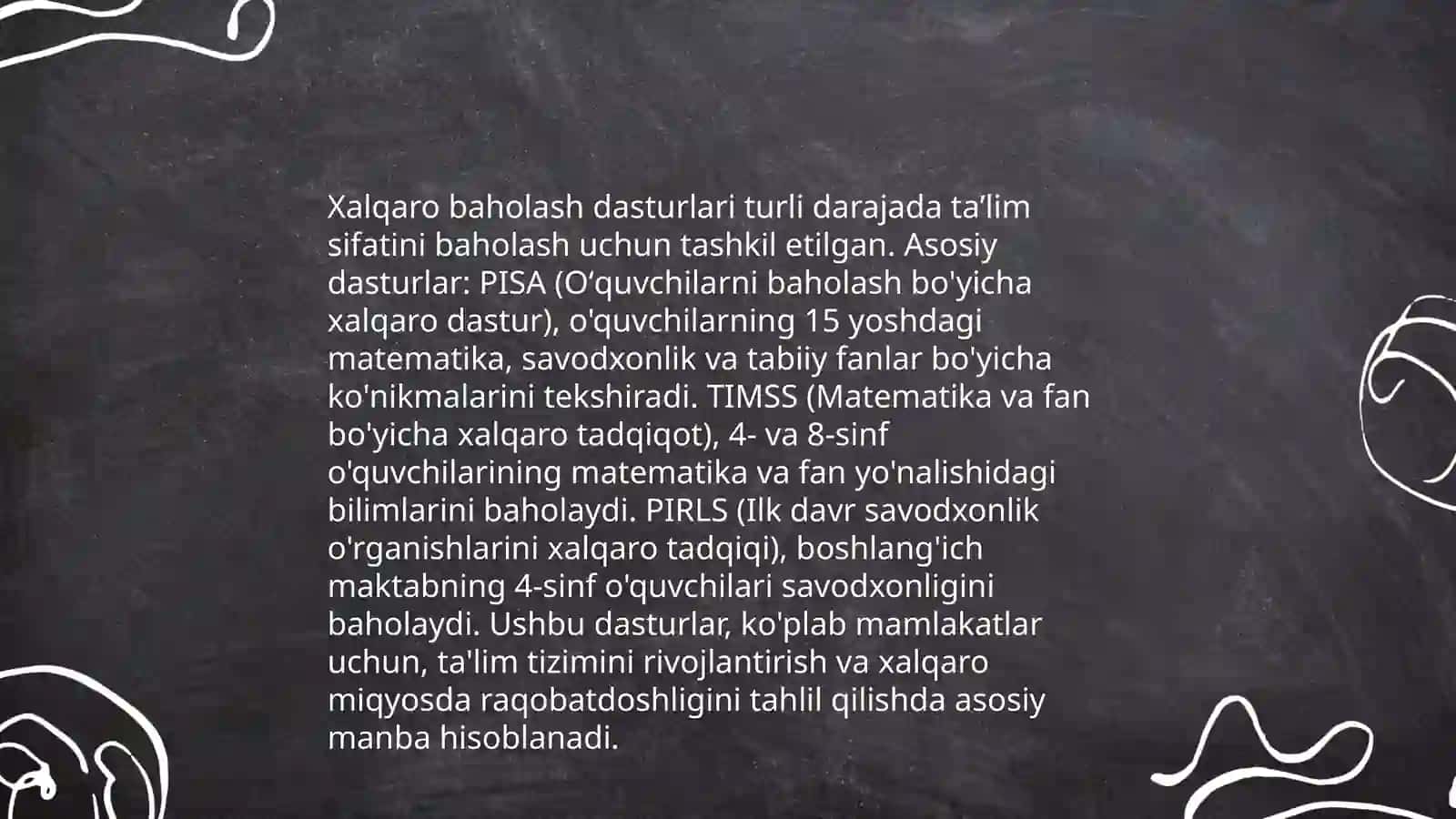 Xalqaro baholash dasturlari 4