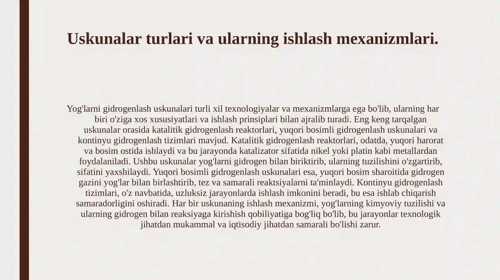 Yog'larni gidrogenlash uskunalari 4