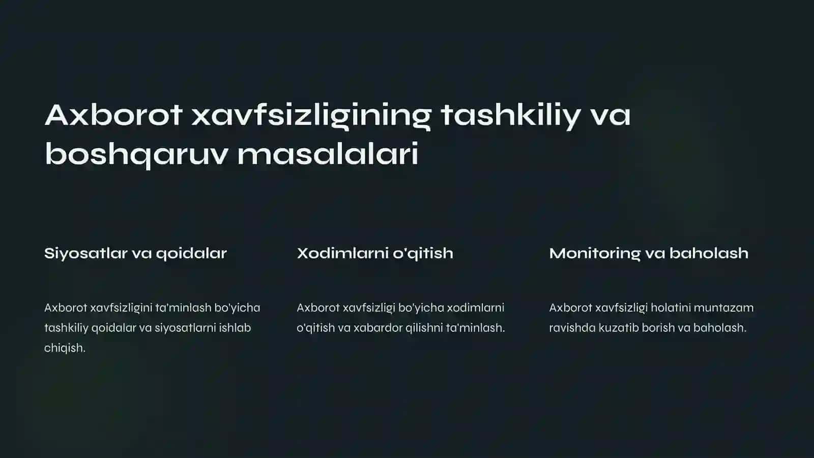 Axborot xavfsizligi va zaruriyati 4