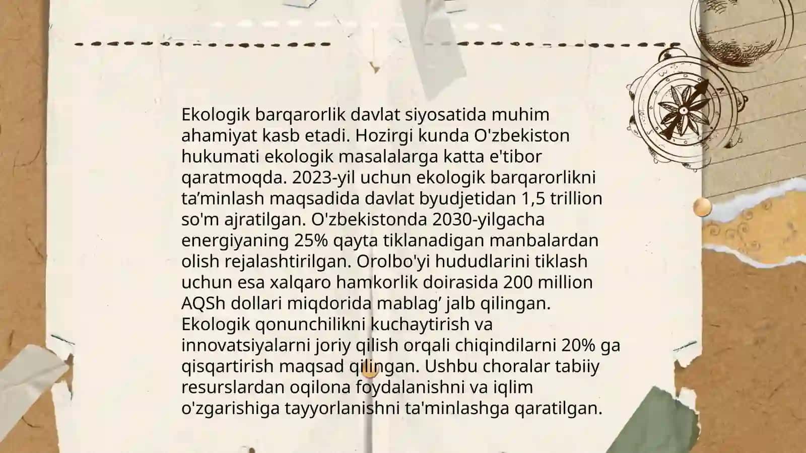 Davlatning tabiiy resurslaridan foydalanish va ekologiya siyosati 4
