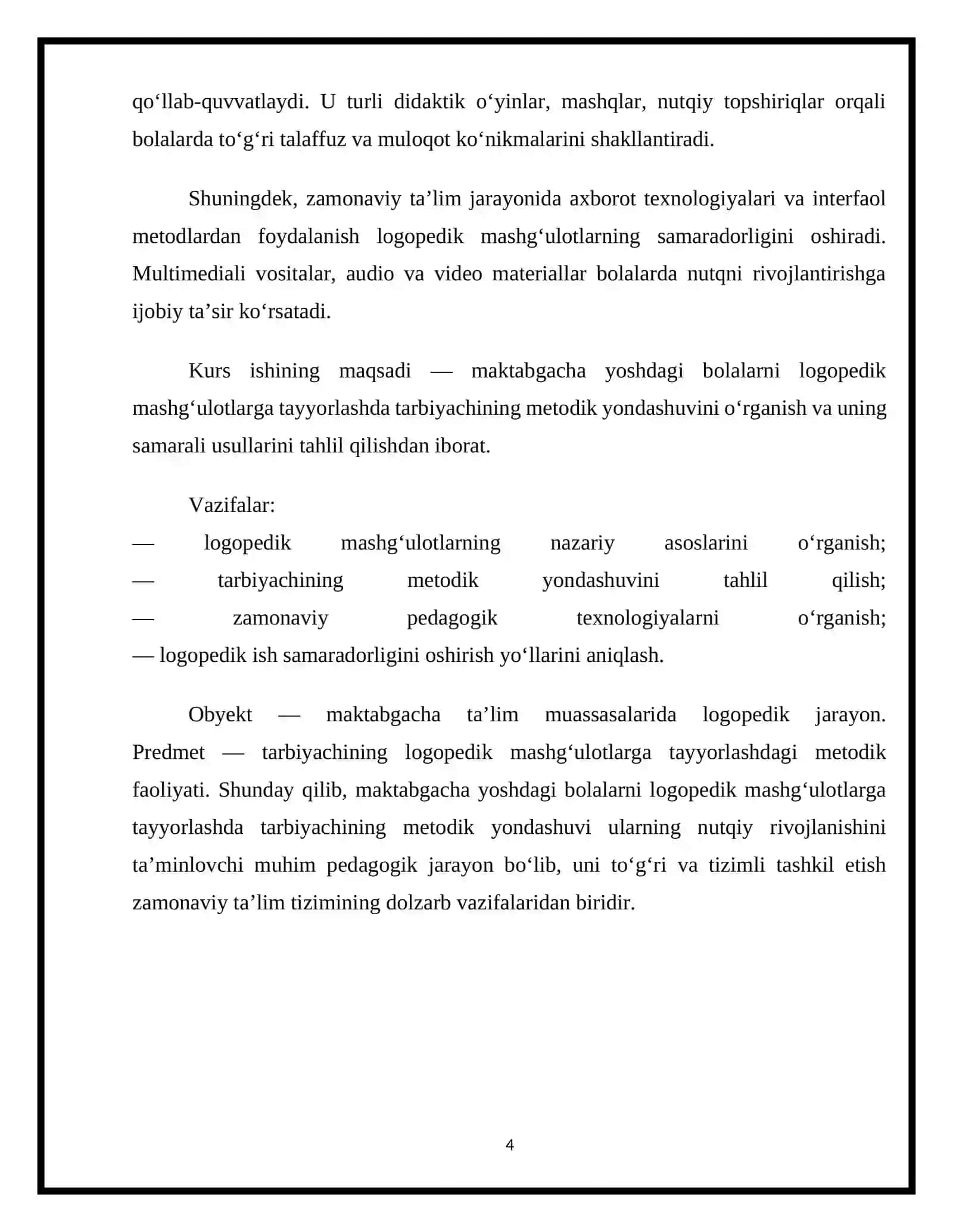 Logopedik mashg’ulotlarga tayyorlashda tarbiyachining metodik yondashuvi 4
