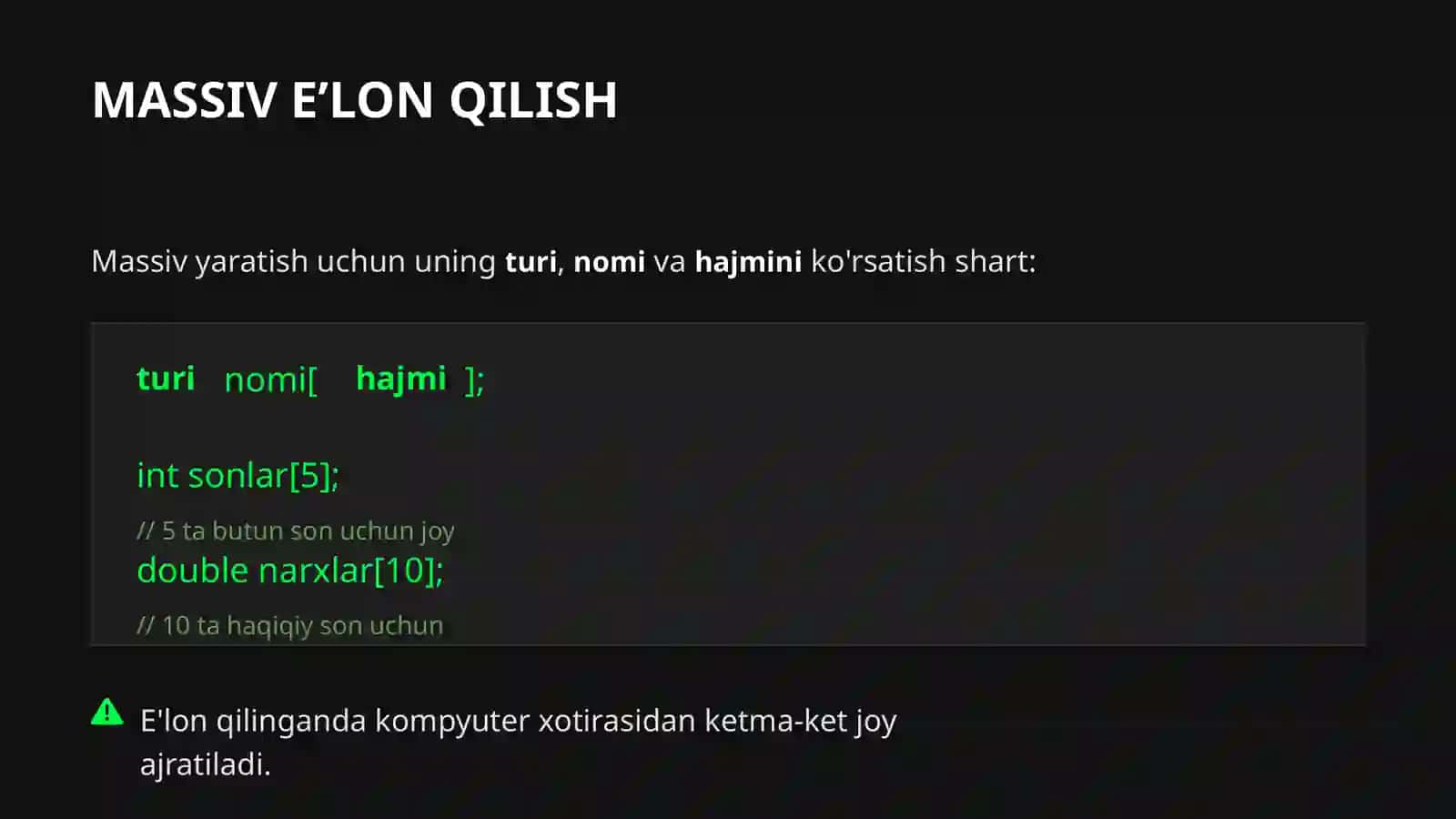 C++ DASTURLASH TILI 4