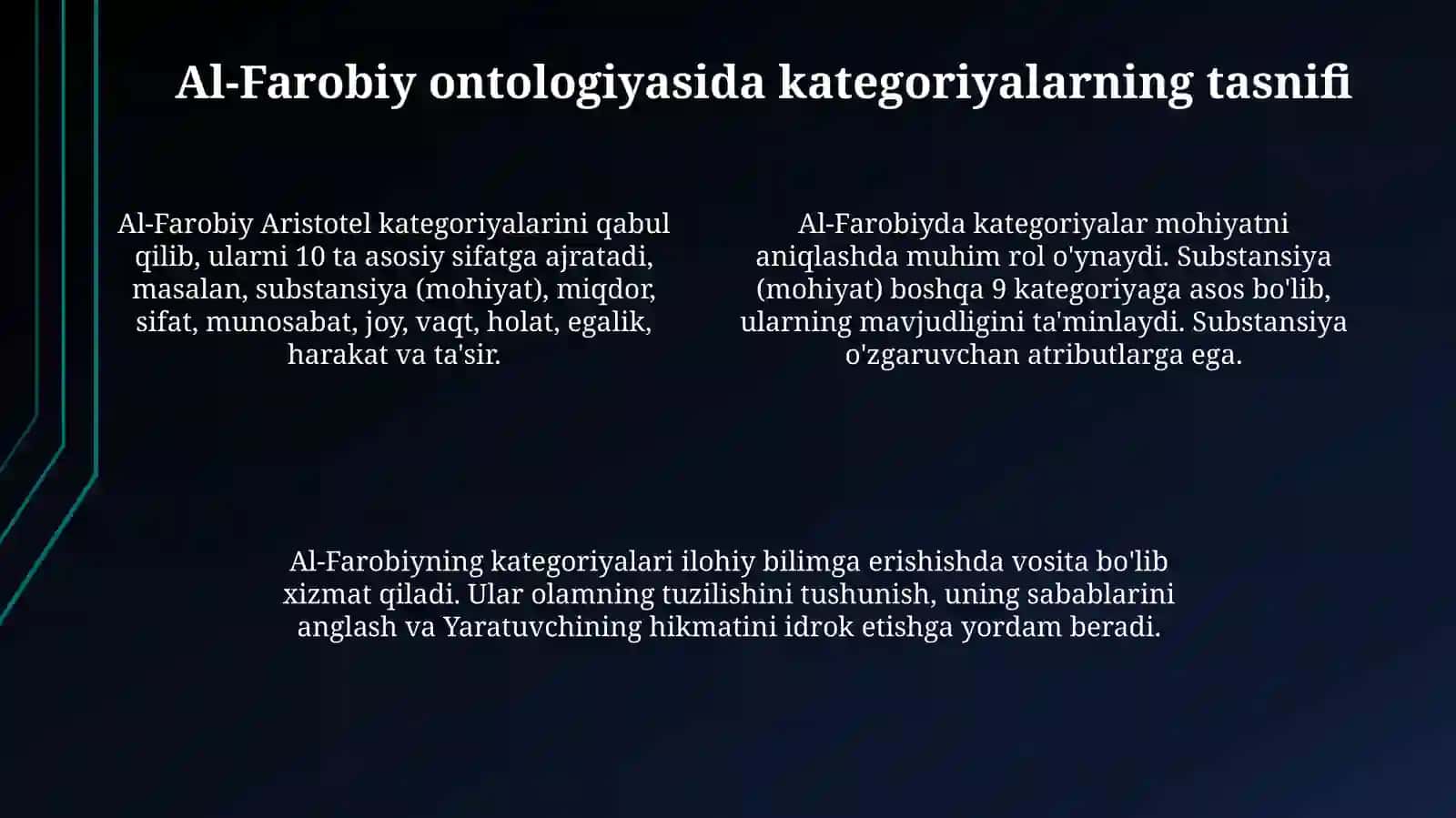 Aristotel Forobiy va Kant ontologiyasidakategoriyalarningtasnifi 4