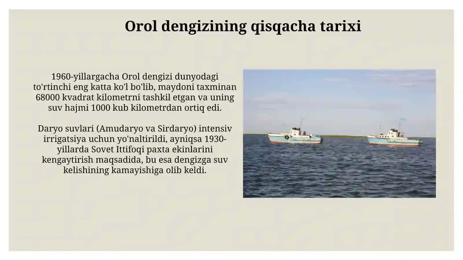 Ekologik eksternaliyalar: Orol dengizi fojiasining qishloq xo'jaligi samaradorligiga salbiy tasiri 4