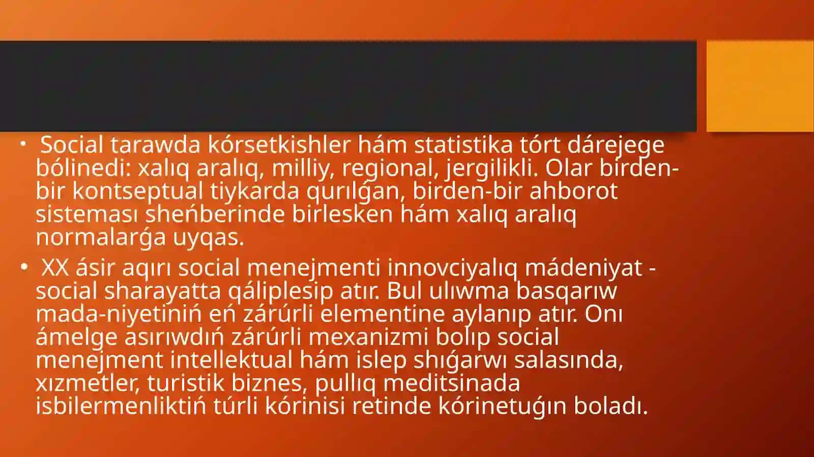 SOCIAL MENEJMENTTIN’ PREDMETI HA’MMAZMUNI 4