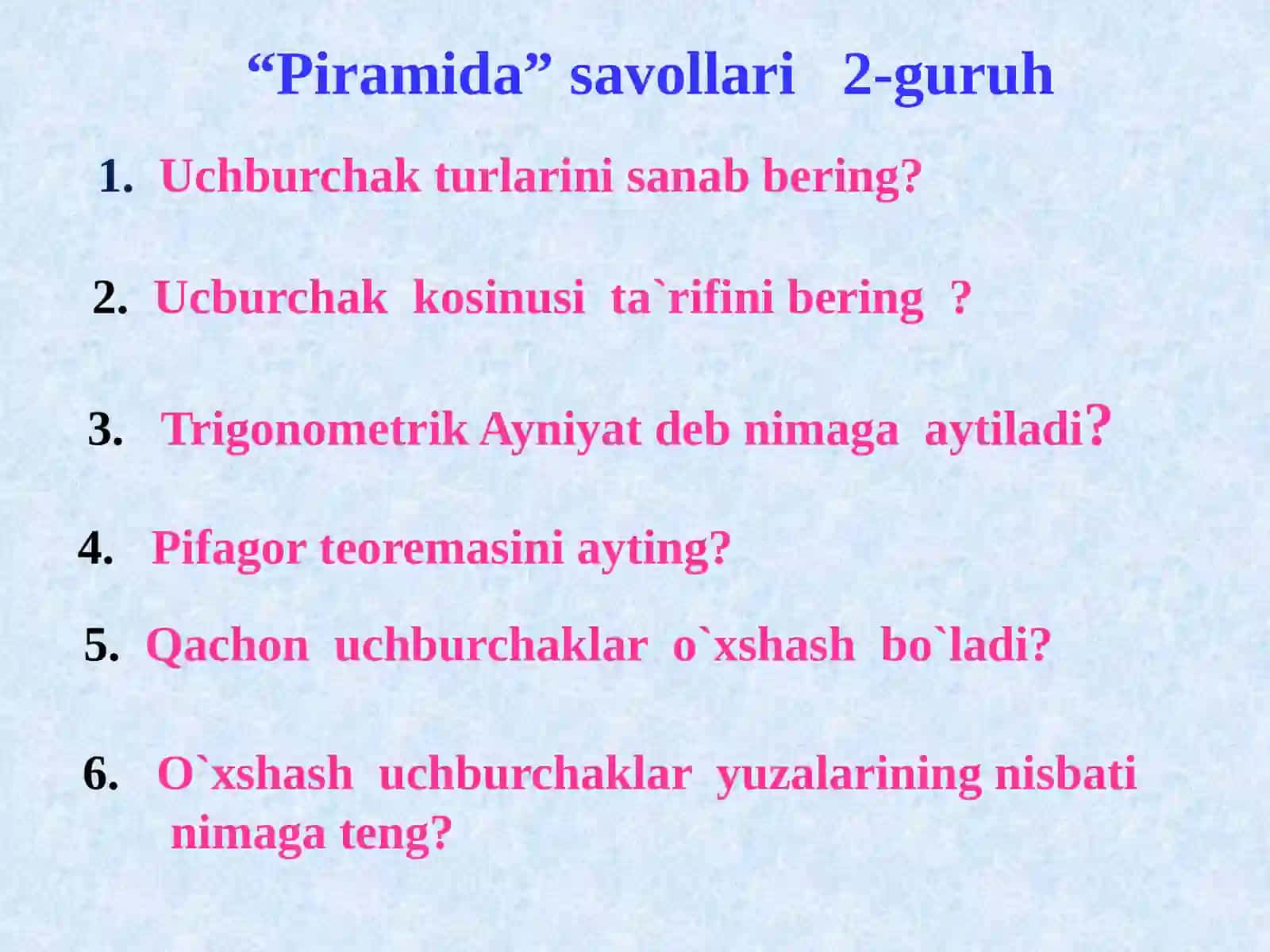 UCHBURCHAK YUZINI IKKI TOMONI VA ULAR ORASIDAGI BURCHAK SINUSI YORDAMIDA HISOBLASH 4