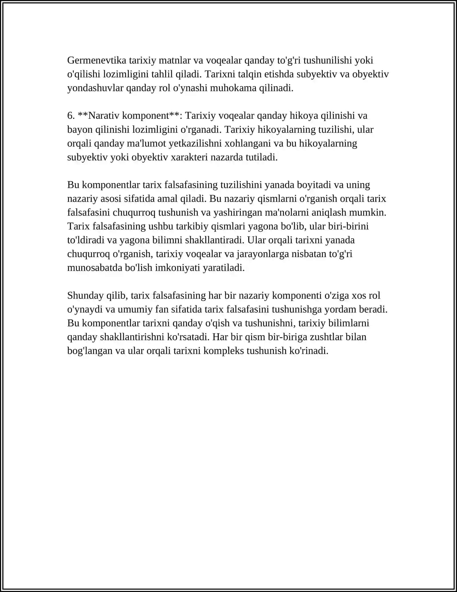 TARIX FALSAFASINING TUZILISHI, FUNKSIYALARI VA TARIXIY JARAYON MAZMUNINI BELGILASHGA OID 4