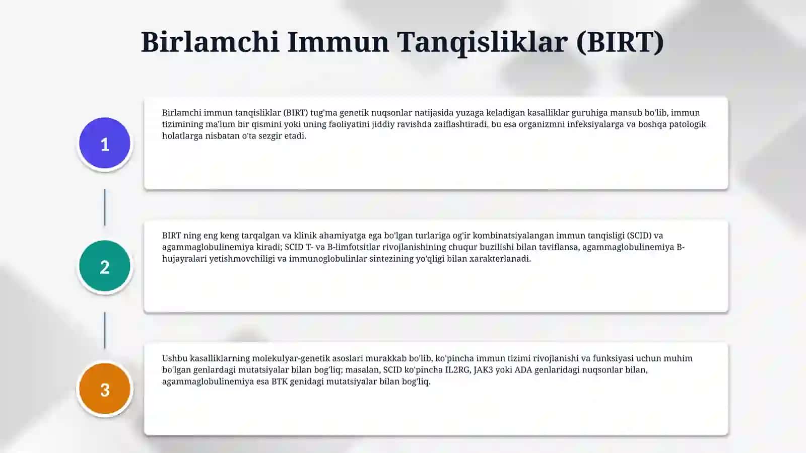Immun tanqisligi kasalliklari patofiziologiyasi 4