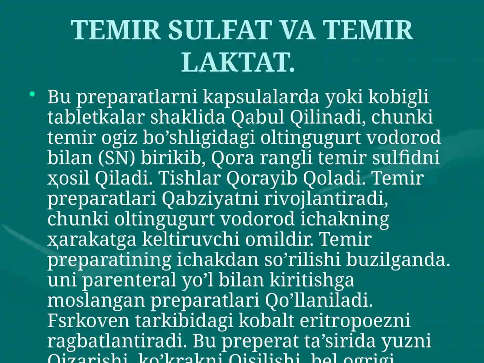 QON HOSIL BO’LISHIGA TA’SIR ETUVCHI VOSITALAR 4