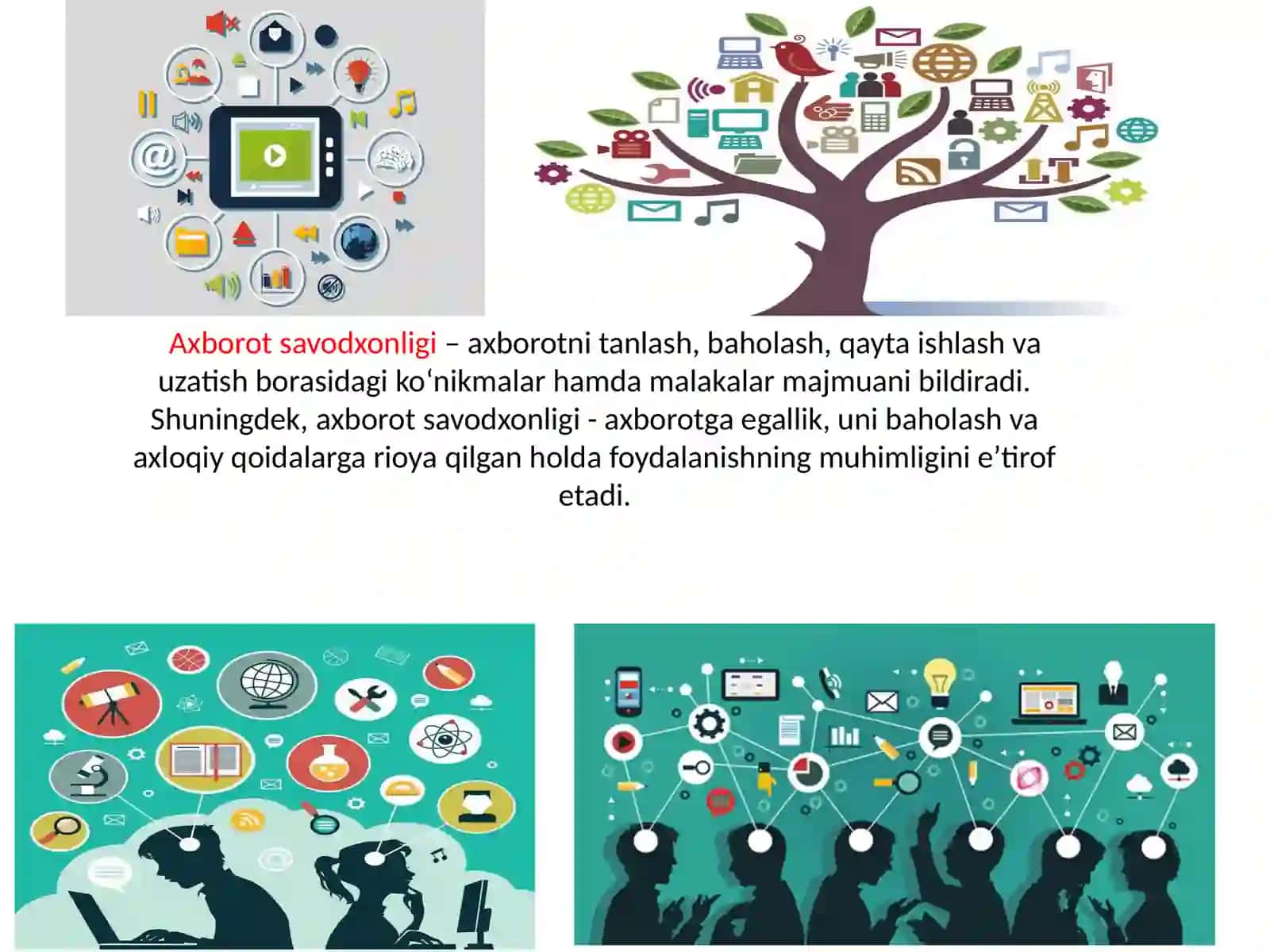 Mediasavodxonlik va axborot madaniyati fanining predmeti va jamiyattaraqiyoti 4