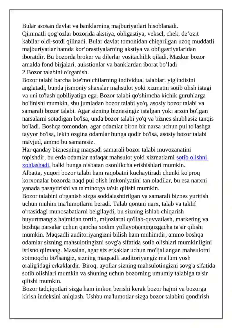 Xususiy talab va bozor talabi 4