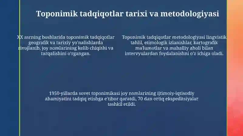 Ustyurt va Quyi Amudaryo toponimikasining geografik va tarixiy xususiyatlari 4