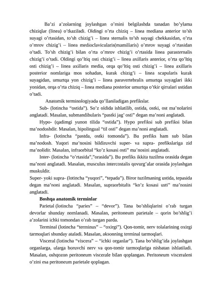 Odam anatomiyasi fanidan amaliy mashg’ulot ishlanmasi 4