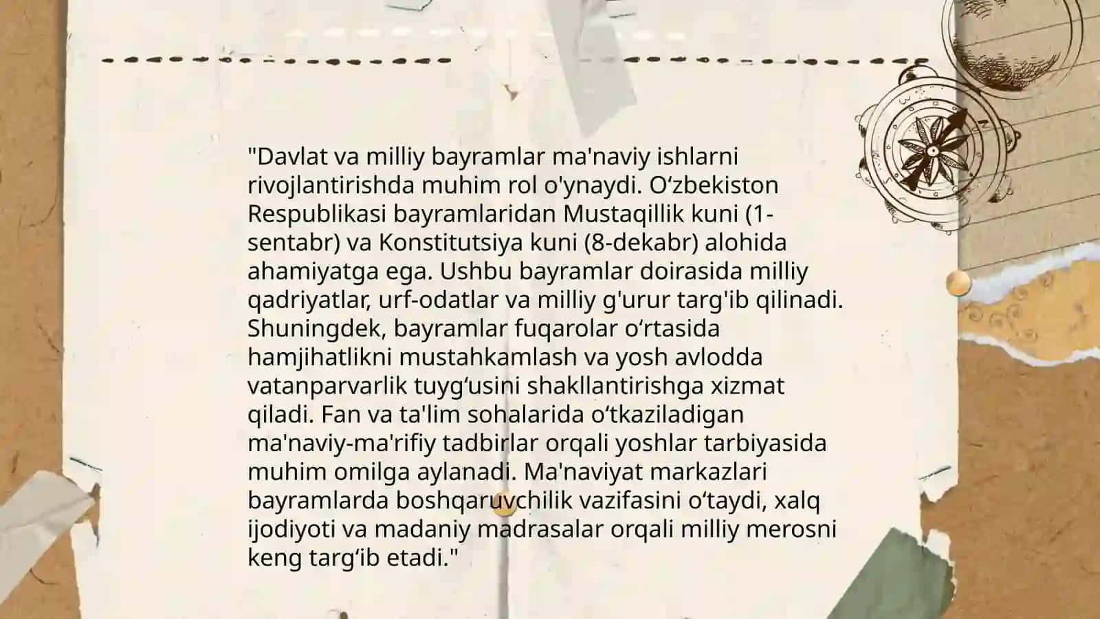 O'quvchilarning darsdan tashqari tarbiyaviy jarayonlarda ma'naviy ishlarini tashkil etish 4