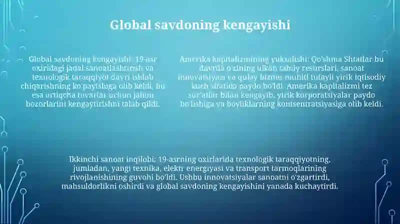 Kapitalizmning Rivojlanishi Amerkada Ikkinchi Inqilob 4