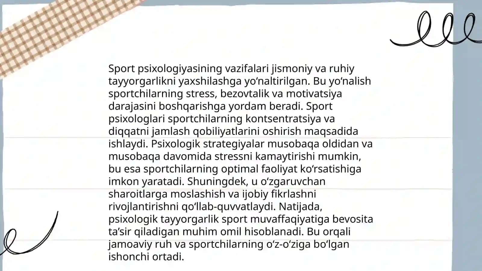 Sport psixologiyasining maqsad va vazifalari 4