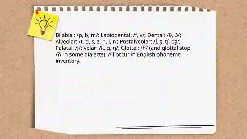 The system of consonant phonemes in English 4