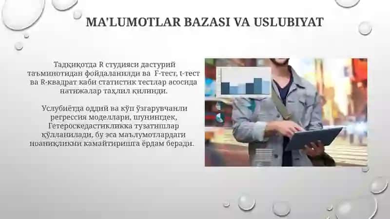 Axoli bandligi va daromadlarini ekonometrik taxlil qilish 4