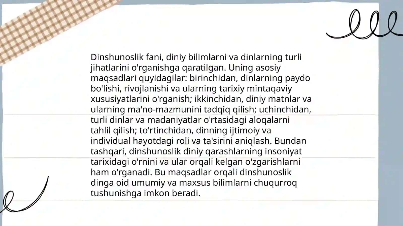 Dinshunoslik fanining predmeti va funksiyalari 4