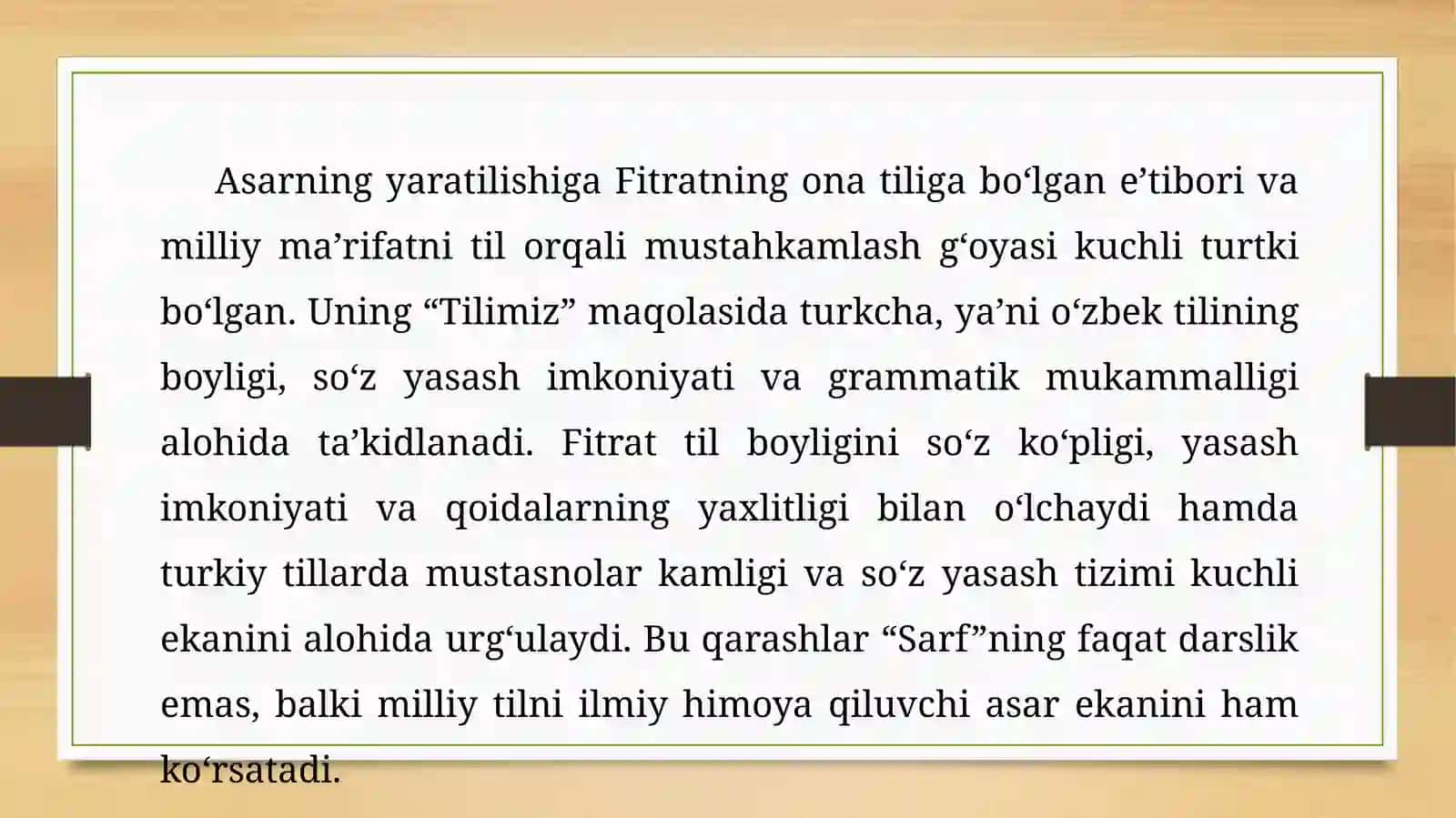Abdurauf Fitratning “Sarf” asari 4