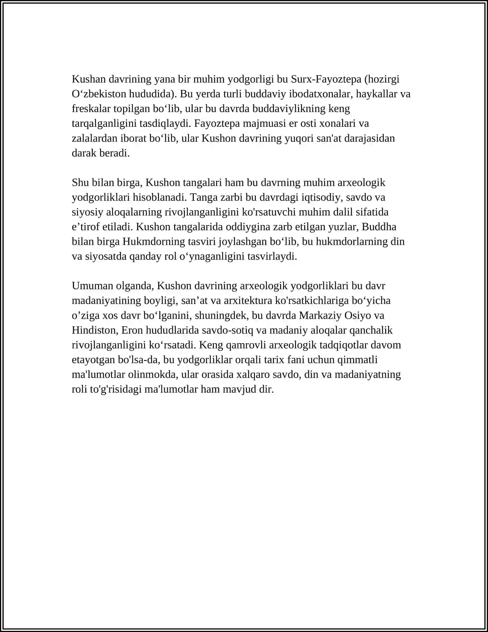 KUSHON DAVRI YODGORLIKLARI 4