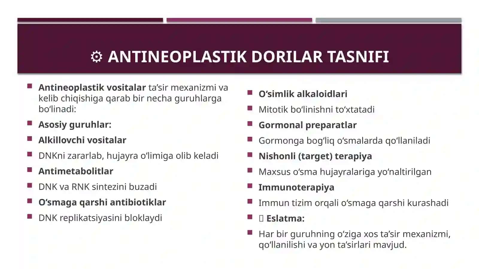 xavfli oʻsmalarga qarshi vositalar 4