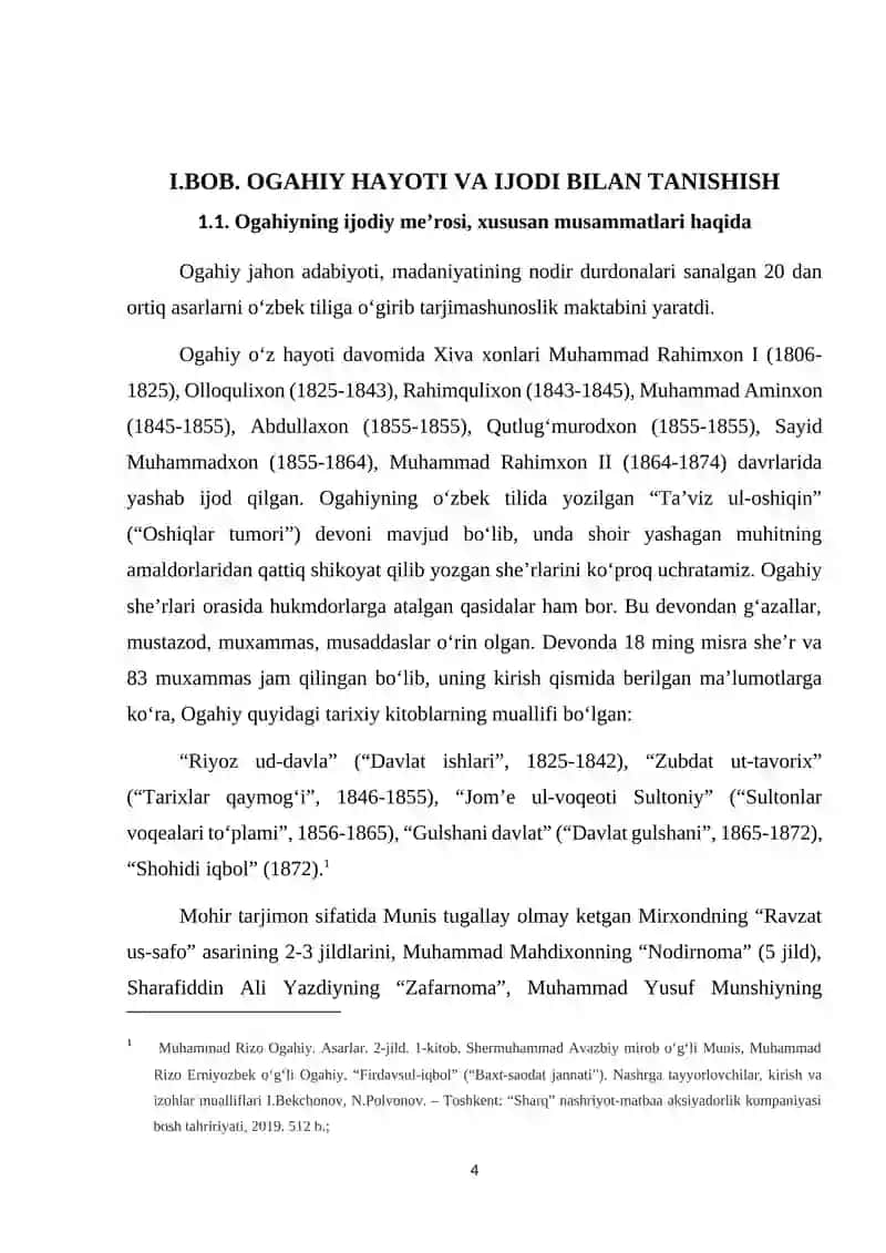 Ogahiy hayoti va ijodini o‘rganishda mustaqil ta’limdan foydalanish 4