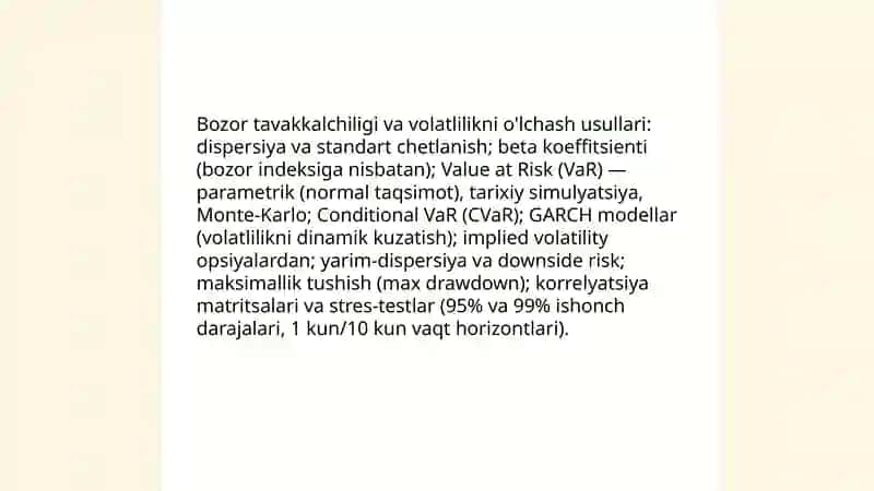 Fond bozori tavakkkalchiliklarini boshqarish 4