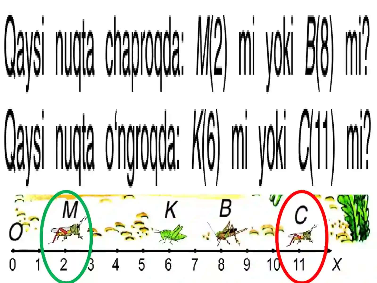 4-sinf Matematika fanidan 'Nuqta koordinatasi' mavzusida taqdimot 4