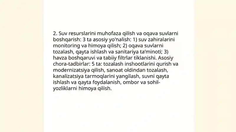 Ekologik vaziyatni saqlash va atrof muhitni muhofaza qilish 4