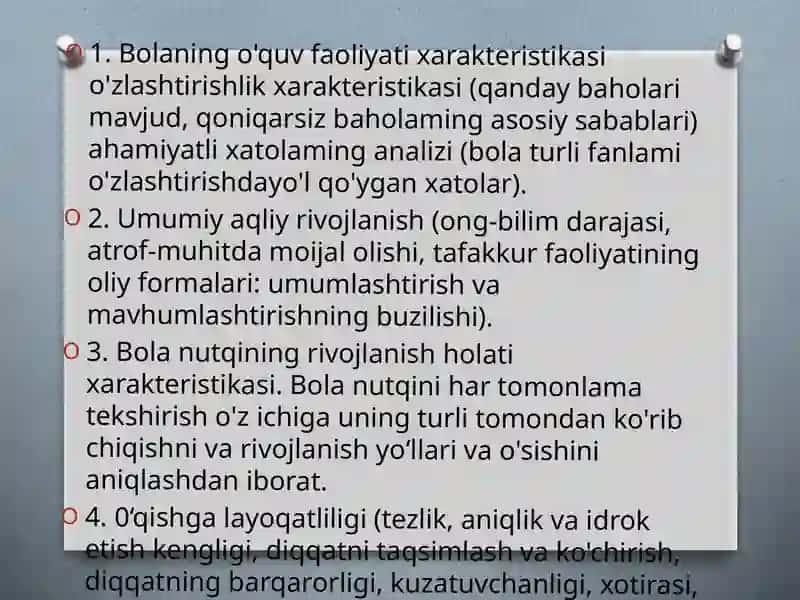 Surdopedagogik tekshirish o’tkazish uchun metodik va diagnostik materiallar tayyorlash 4