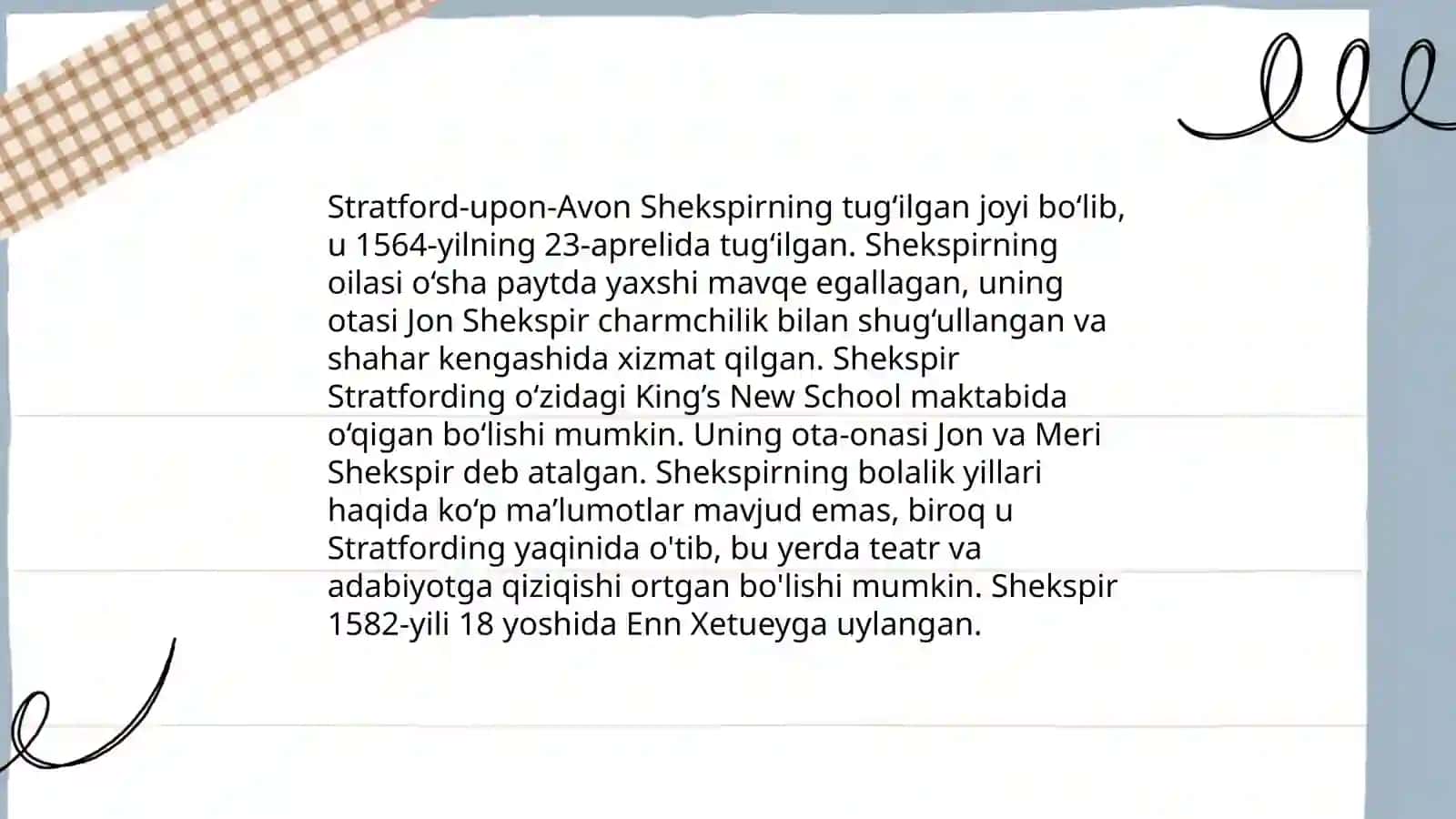 Vilyam Shekspir hayoti va ijodi 4