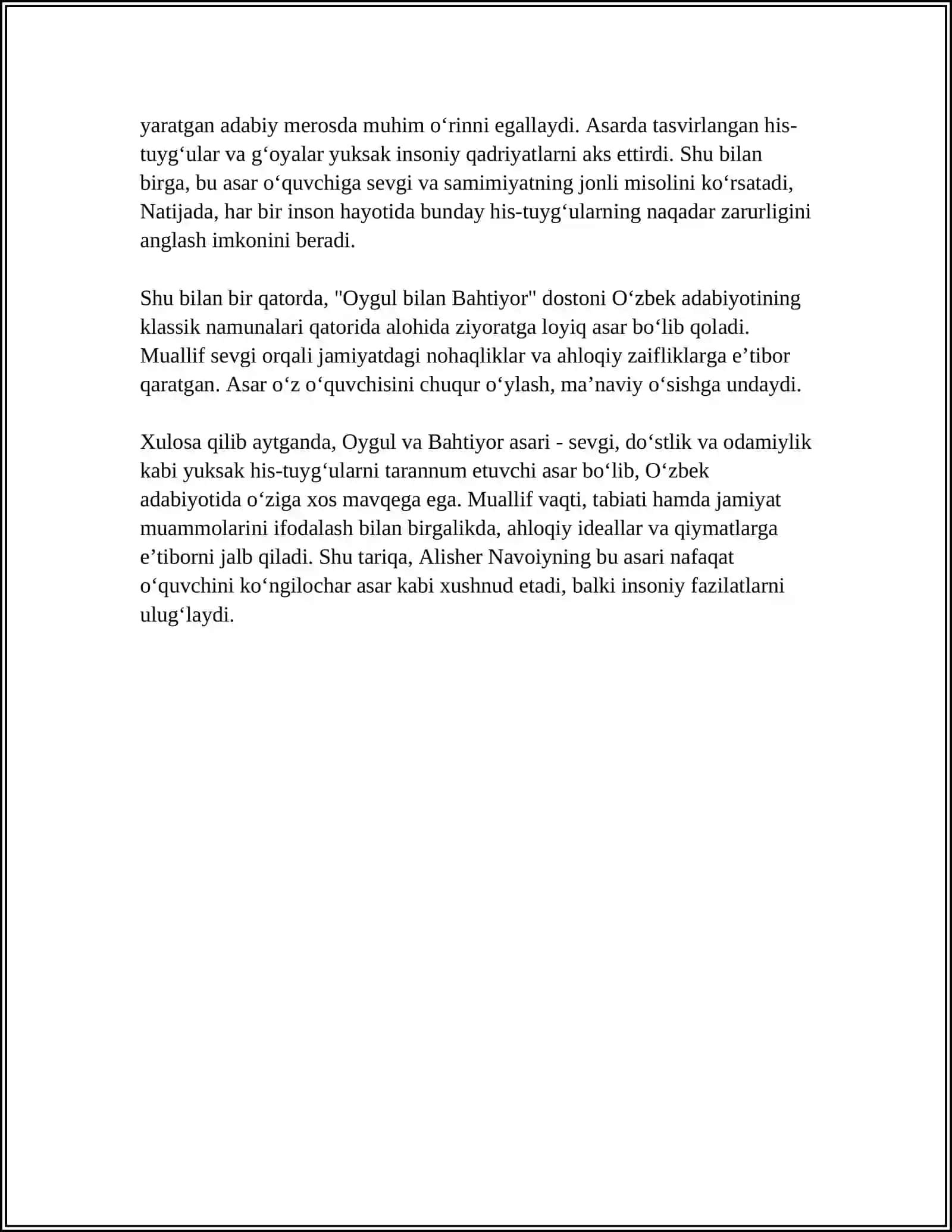 HAMID OLIMJON OYGUL BILAN BAHTIYOR ASARI TAHLILI 4