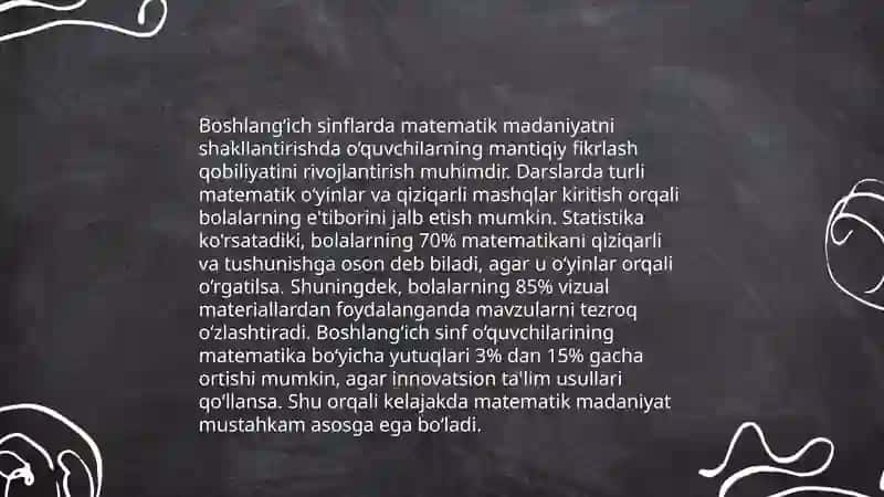 Boshlang‘ich sinflarda matematika o‘qitishning tarbiyaviy, taʼlimiy, rivojlantiruvchi maqsadi va vazifalari 4