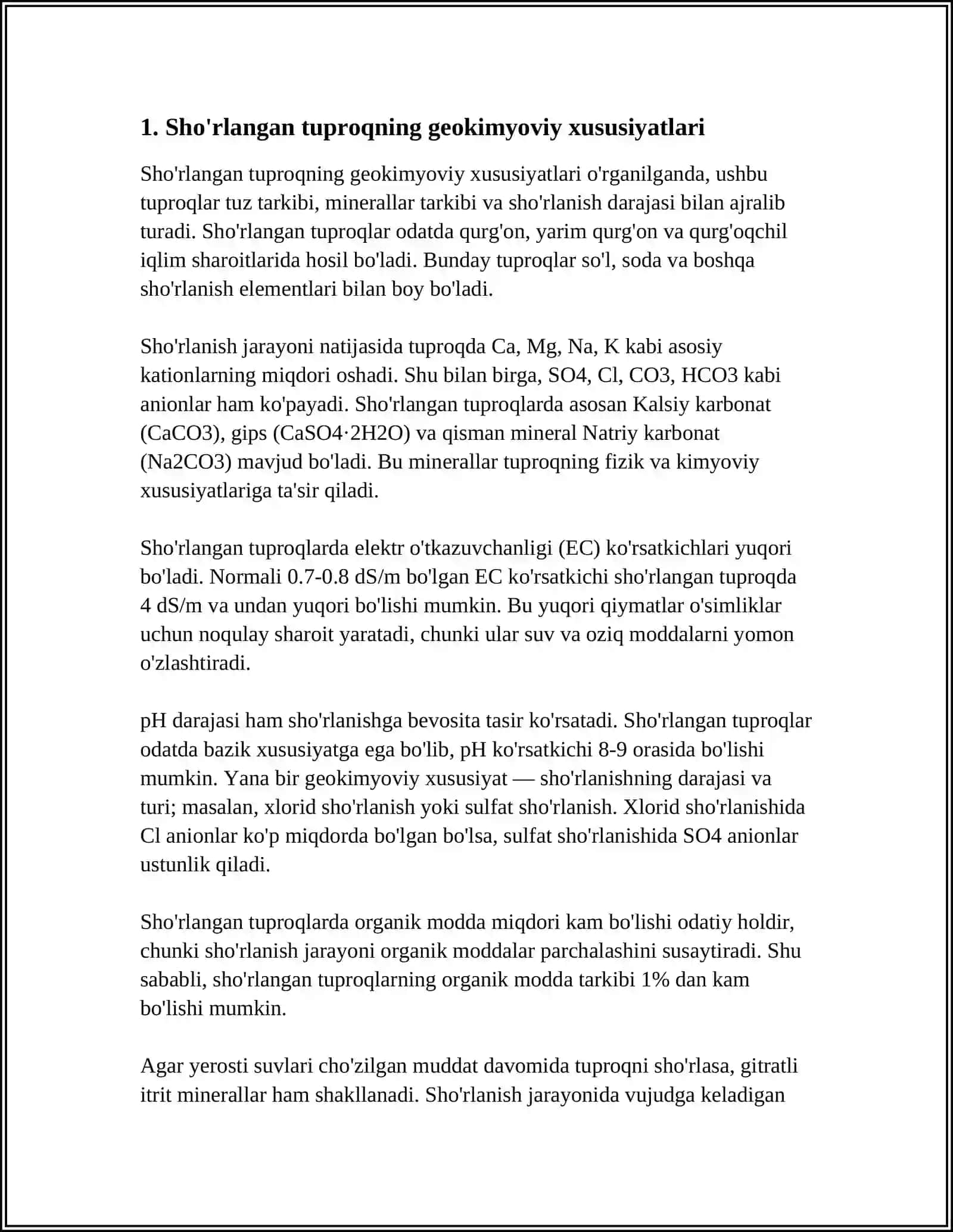 SHO'RLANGAN TUPROQLARNI TUPDAN MELIORATSIYA QILISH 4