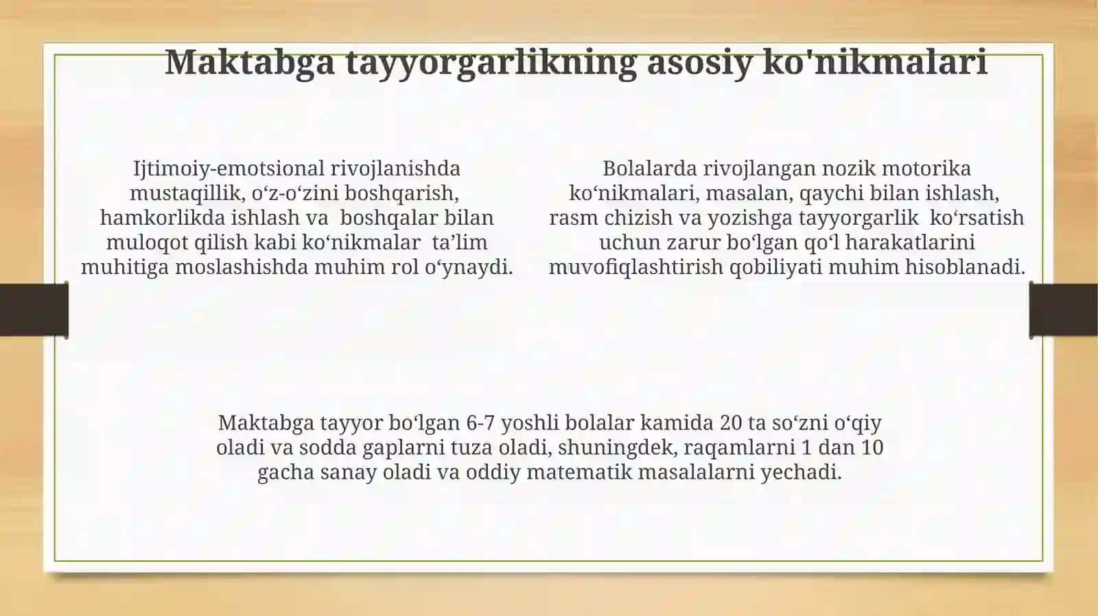 Maktabga Tayyorgarlikning Asosiy Ko'nikmalari 4