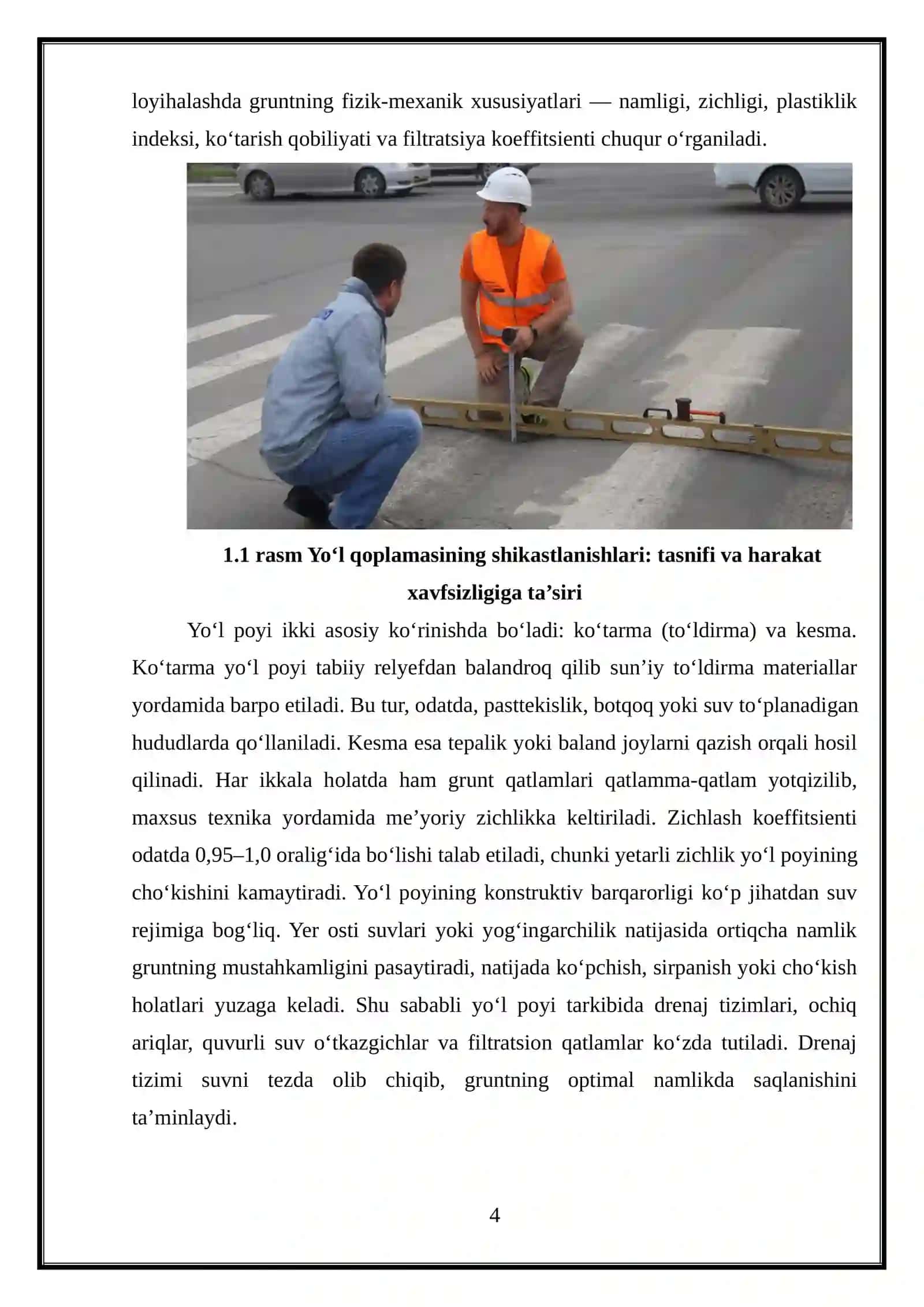 Yo'l poyidagi ko'pchish holatlari va ularni bartaraf etish 4