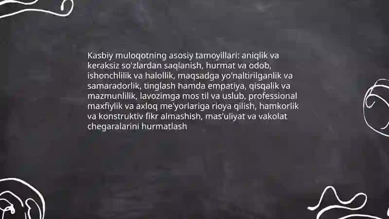 Kasbiy muloqot odobi 4