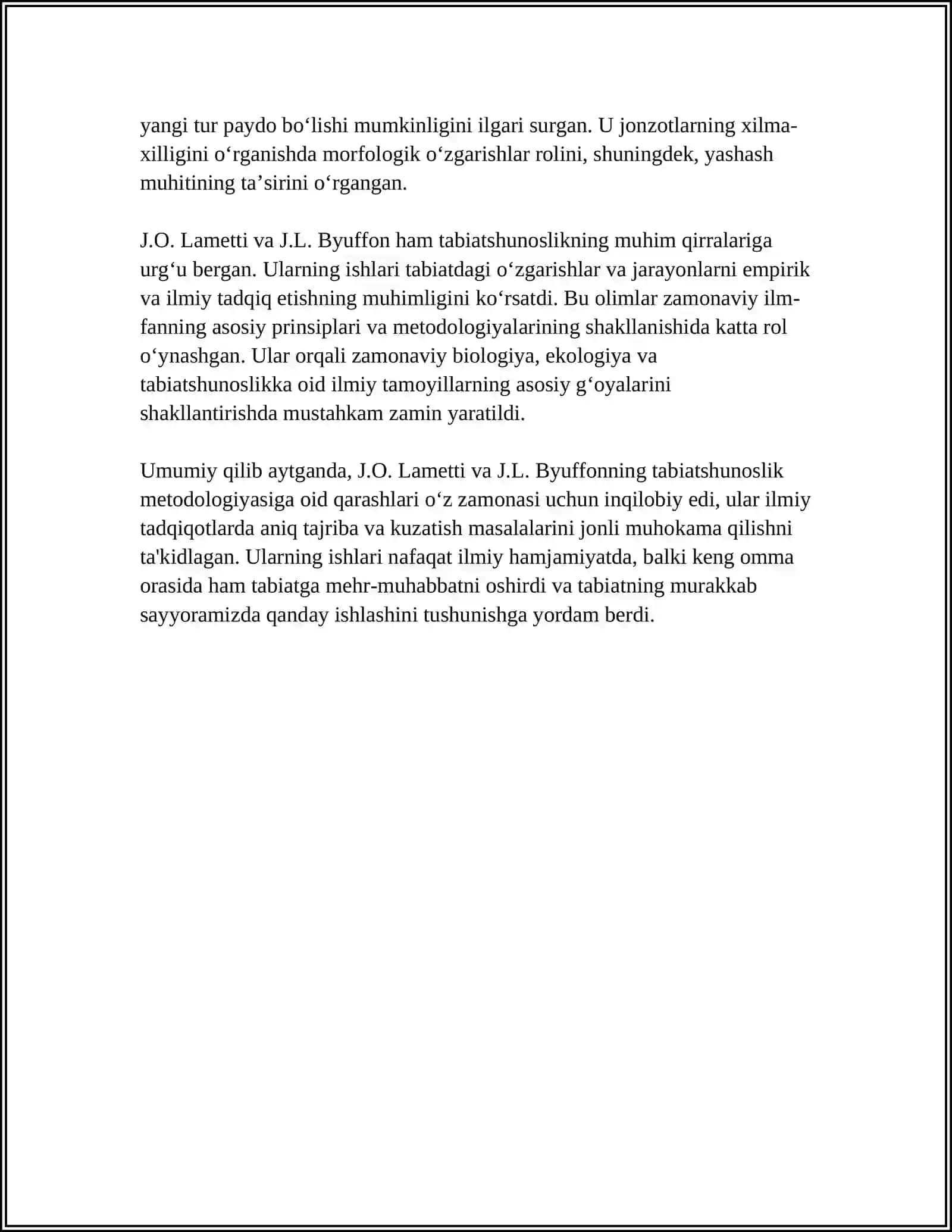 J.O LAMETTI J.L.BYUFFONING QARASHLARI 4
