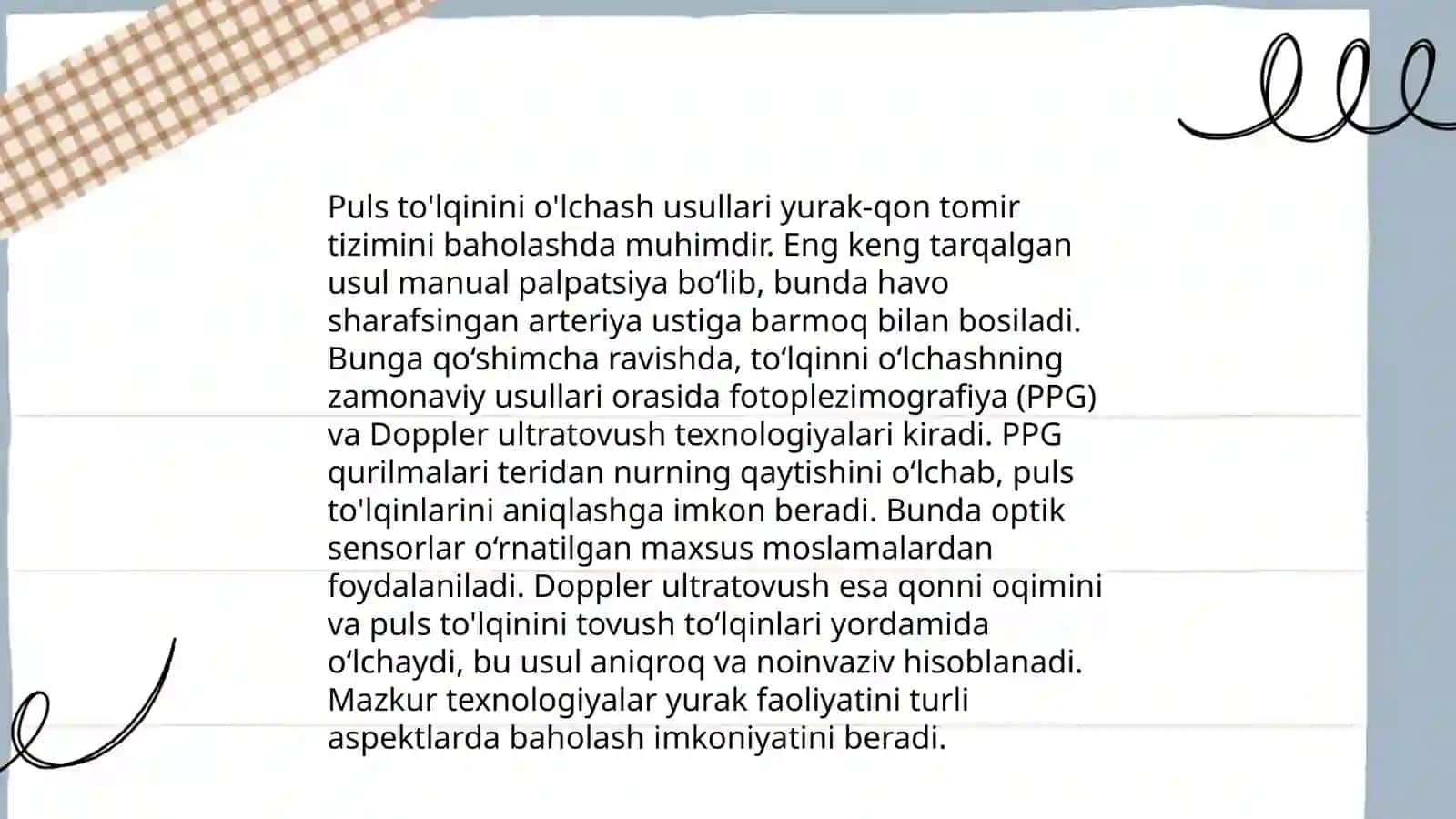 PULS TO'LQINI. SUN'IY QON AYLANISH APPARATI 4