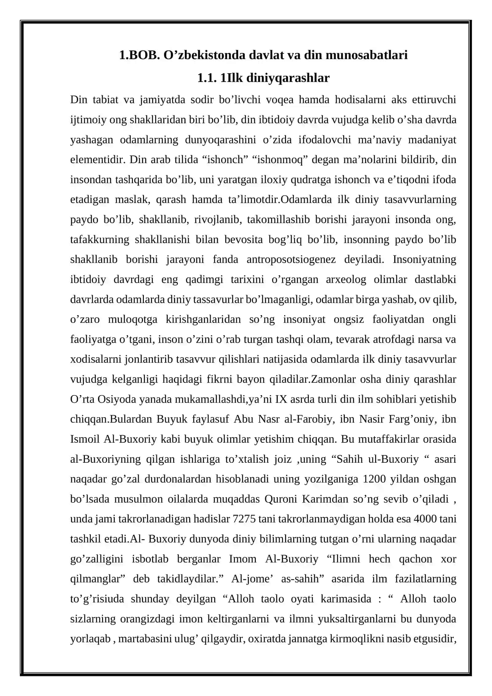 Diniy mavzuga  iqtisoslashuvda diniy bilim va ilmar ahamiyatiga ega bilim va ko’nikmalar 4