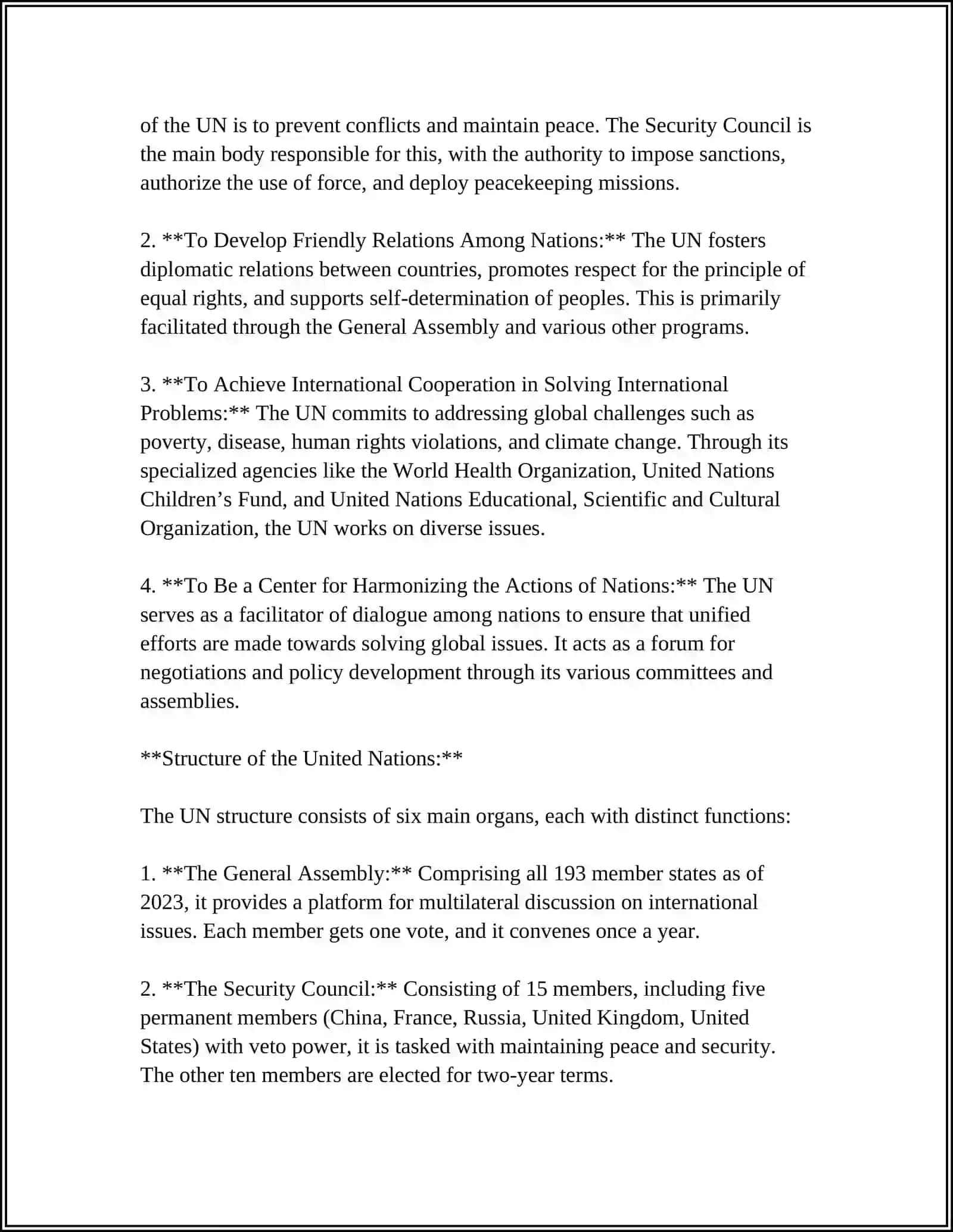 WORLD ORGANIZATION 4