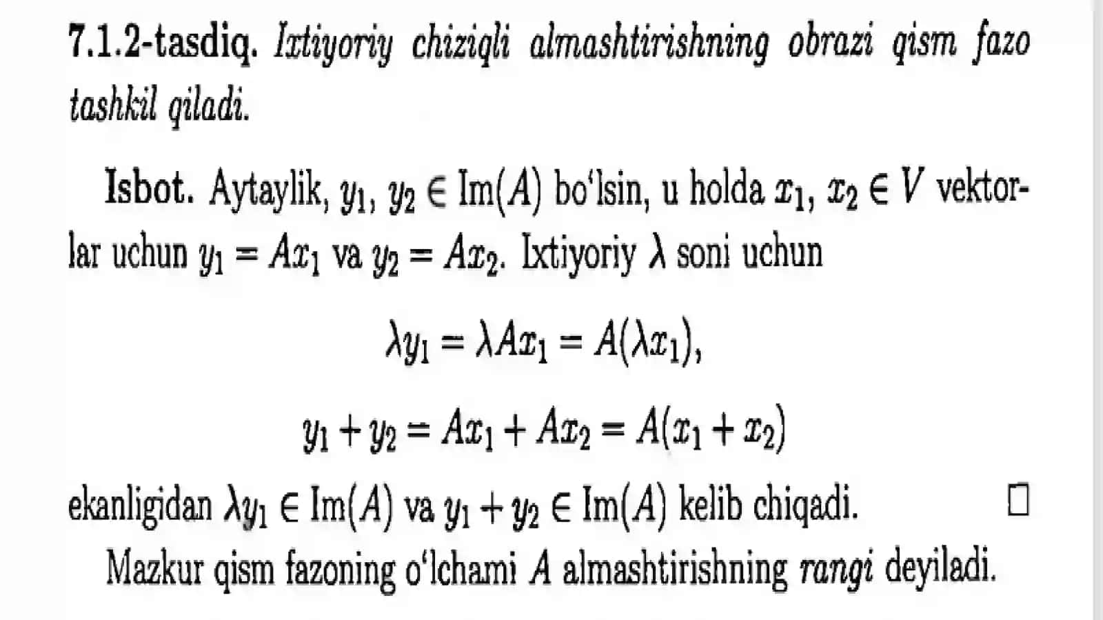 TESKARI ALMASHTIRISH 4