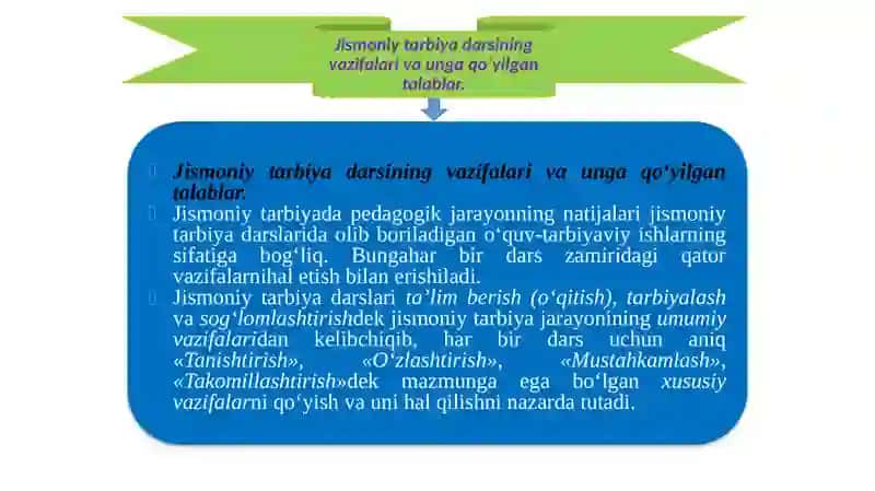 Jismoniy tarbiya darsi mashg‘ulotlarning asosiy shakli sifatida, uningtuzilishi 4