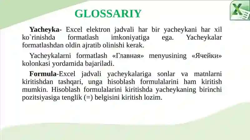 IQTISODIY MASALALARNI YECHISHDA JADVAL MUXARRIRLARIDAN FOYDALANISH 4