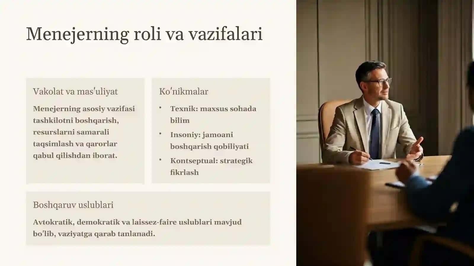 Menejment faniga kirish: Asosiy tushunchalar va tamoyillar 4