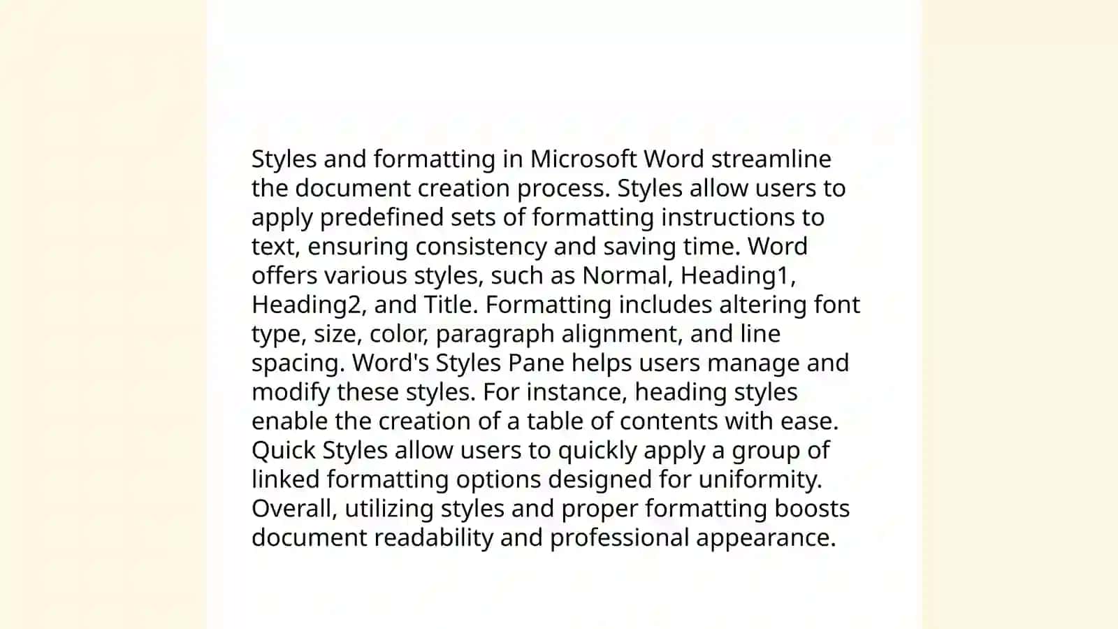 Structure of Word Documents 4