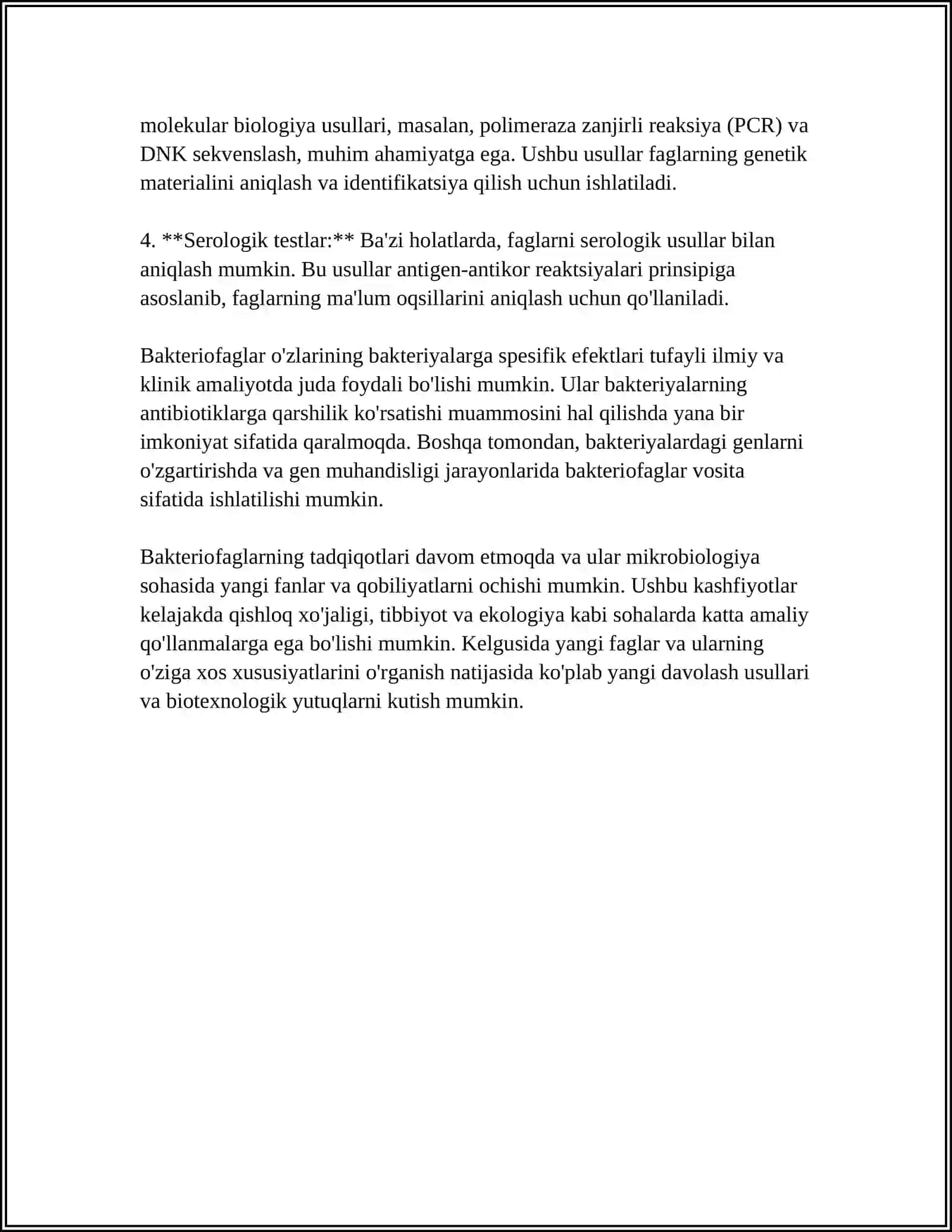 VIRUSLARGA UMUMIY TAVSIF. BAKTERIOFAGLAR 4