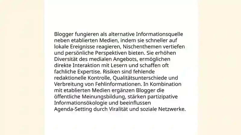 Einfluss von Bloggern in der heutigen Gesellschaft 4